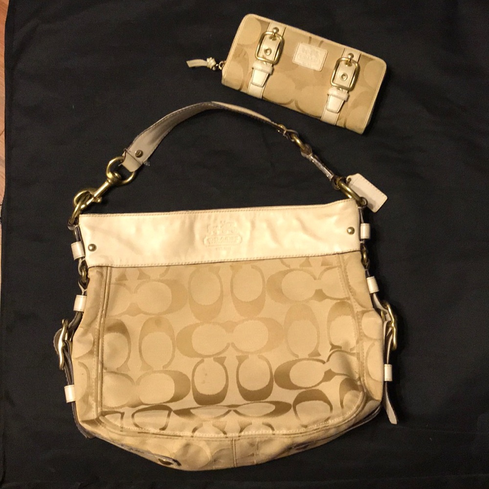 Coach satchel shoulder bag and matching wallet